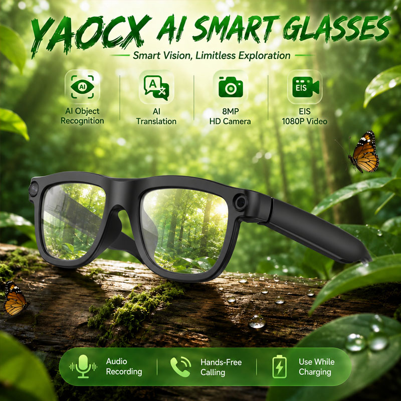 Audio Music Voice - KI-Smart-Brille KI-Übersetzung Audio- und Video-Smart-Anrufe Echtzeit-Übersetzung