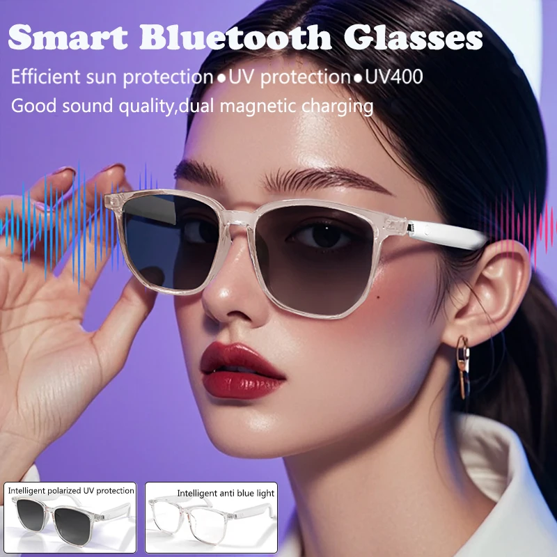Audio Music Voice - Intelligente Bluetooth-Brille, intelligente Touch-Audio-Musikkamera, BT, Anti-Blaulicht,