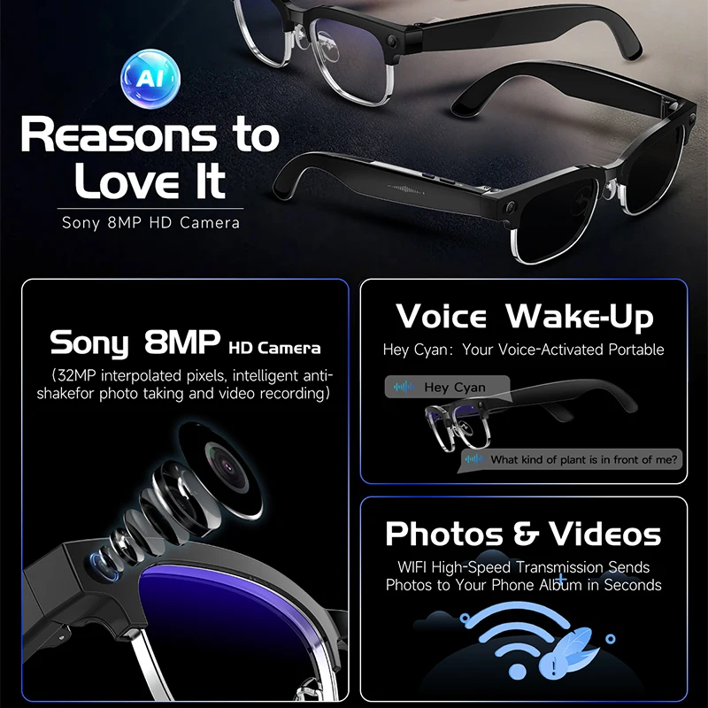 W630 Smart-Brille mit 800W HD- – Audio Music Image Bewertung und Preis