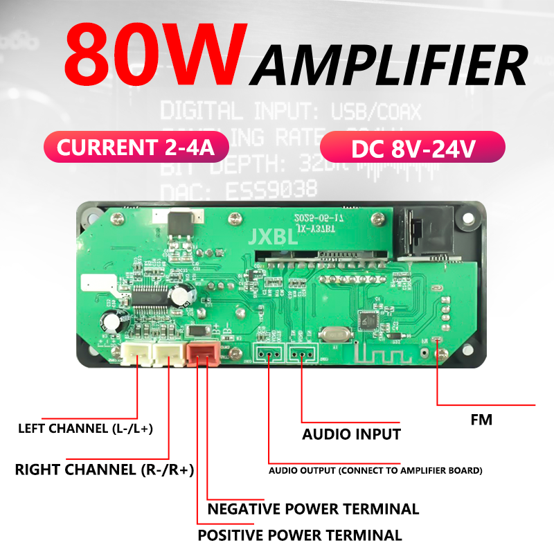 80W Bluetooth 5.0 MP3-Decoder- – Audio Music Player Bewertung und Preis